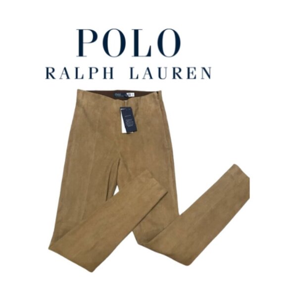 Polo Ralph Lauren Pants - NWT POLO Ralph Lauren Women's Lambskin High Rise Suede Leggings Size Small